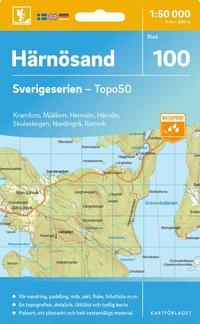 Topografische kaart - Wandelkaart 100 Sverigeserien Härnösand | Norstedts
