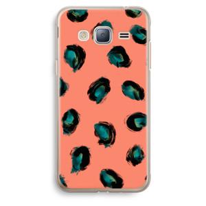 Pink Cheetah: Samsung Galaxy J3 (2016) Transparant Hoesje