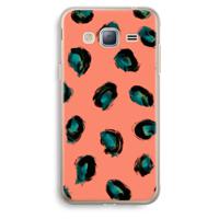 Pink Cheetah: Samsung Galaxy J3 (2016) Transparant Hoesje - thumbnail