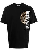 Just Cavalli t-shirt en coton à logo imprimé - Noir