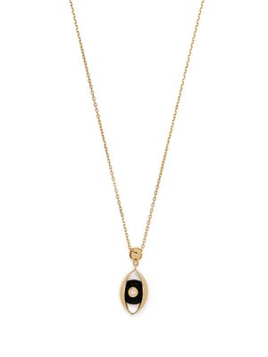 ZEEMOU ZENG collier en or jaune 18ct à pendentif à ornements de diamants