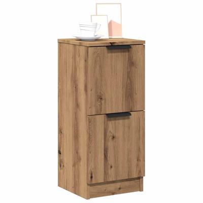 Dressoir 30x30x70 cm bewerkt hout artisanaal eikenkleur