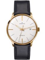 Horlogeband Junghans 42050-6249 / 027/7312 Leder Zwart 20mm
