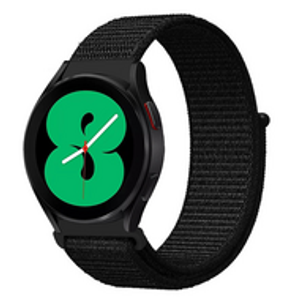 Sport Loop nylon bandje - Zwart - Samsung Galaxy Watch 4 - 40mm / 44mm