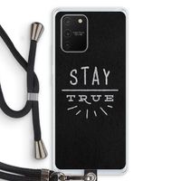 Stay true: Samsung Galaxy S10 Lite Transparant Hoesje met koord