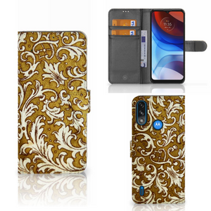 Wallet Case Motorola Moto E7i Power | E7 Power Barok Goud