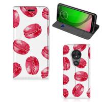 Motorola Moto G7 Play | Flip Style Cover | Pink Macarons