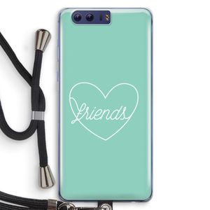 Friends heart pastel: Honor 9 Transparant Hoesje met koord