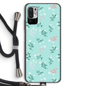 Small white flowers: Xiaomi Redmi Note 10 5G Transparant Hoesje met koord