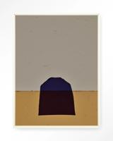 Urban Cotton Wandkleed 'Geen Paars' 110 x 145cm in Floating Frame - off white