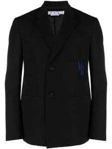 Off-White blazer à simple boutonnage - Noir