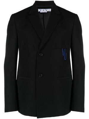 Off-White blazer à simple boutonnage - Noir