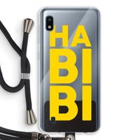 Habibi Majorelle : Samsung Galaxy A10 Transparant Hoesje met koord Habibi Majorelle : Samsung Galaxy A10 Transparant Hoesje met koord