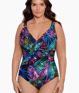 Miraclesuit badpak Tropicat Revel 46-52 Black Multi