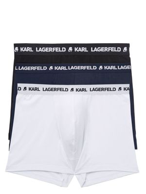 Karl Lagerfeld boxers en coton biologique à bande logo (lot de trois) - Bleu
