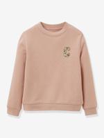Meisjessweater met borduursel Libertystof - biokatoen - CYRILLUS rozen - thumbnail