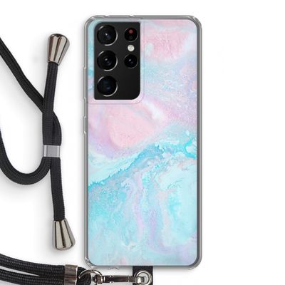 Fantasie pastel: Samsung Galaxy S21 Ultra Transparant Hoesje met koord