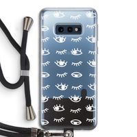Eye pattern #3: Samsung Galaxy S10e Transparant Hoesje met koord