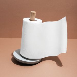BergHOFF Leo 3950022 papier handoek-houder Houder voor papieren handdoeken voor op tafel Glasvezel, Polypropyleen (PP), Hout Grijs