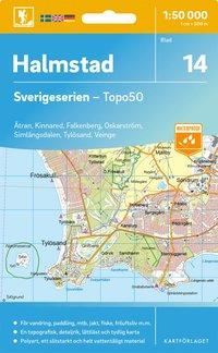 Topografische kaart - Wandelkaart 14 Sverigeserien Halmstad | Norstedts