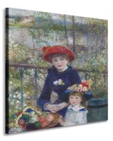Karo-art Schilderij - Pierre-Auguste Renoir - Two Sisters (On the Terrace),  80x100cm