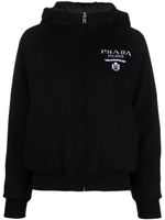 Prada veste à logo en intarsia - Noir