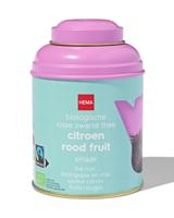 HEMA Zwarte Thee Citroen-rood Fruit 75gr In Blik