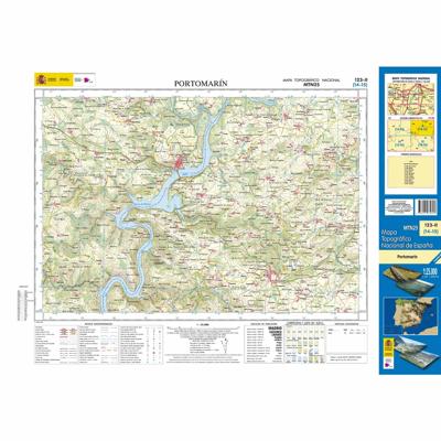 Topografische kaart 123-II Portomarín | CNIG - Instituto Geográfico Nacional1