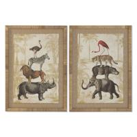 Schilderij Home ESPRIT Kristal Spar 50 x 2,5 x 70 cm (2 Stuks)