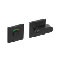 Rozet WC vierkant rvs geborst. mat zwart