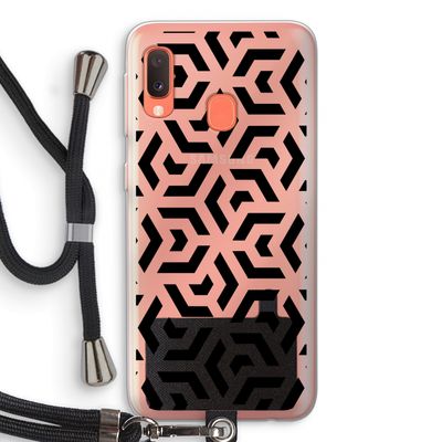 Crazy pattern: Samsung Galaxy A20e Transparant Hoesje met koord