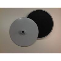 Voetplaat rond diameter 16cm grijs zuig