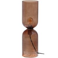 WOOOD Tafellamp 'Gigi' Gehamerd Glas, kleur Bruin