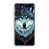 Darkness Wolf: Samsung Galaxy S21 FE Transparant Hoesje
