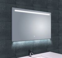 Badkamerspiegel Ambi one | 100x60 cm | Rechthoekig | Directe en indirecte LED verlichting | Touch button | Met verwarming - thumbnail