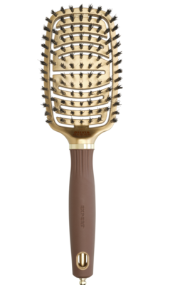Olivia Garden Expert Care Borstel Flex Boar Bristles Gold&Brown Brush Olivia Garden Expert Care Borstel Flex Boar Bristles Gold&Brown Brush