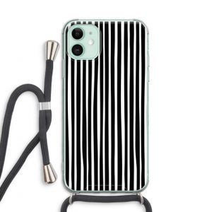 Stripes: iPhone 11 Transparant Hoesje met koord