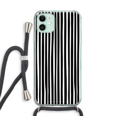 Stripes: iPhone 11 Transparant Hoesje met koord
