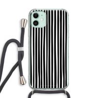 Stripes: iPhone 11 Transparant Hoesje met koord