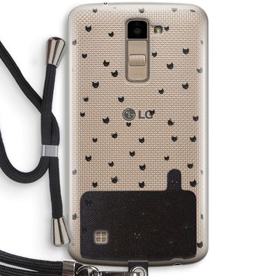 Kleine kattenkopjes: LG K10 (2016) Transparant Hoesje met koord