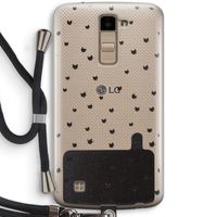 Kleine kattenkopjes: LG K10 (2016) Transparant Hoesje met koord