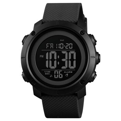 SKMEI 1426 multifunctionele outdoor Fashion Noctilucent waterdichte zwarte machine rubber ring digitale horloge (zwart)