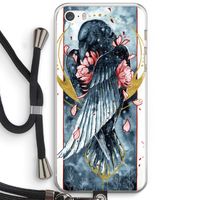 Golden Raven: iPhone 5 / 5S / SE Transparant Hoesje met koord