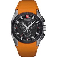 Horlogeband Swiss Military Hanowa 06-4191.33.007.79 / 06-4191.33.007 Leder Oranje 24mm