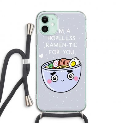 I'm A Hopeless Ramen-Tic For You: iPhone 11 Transparant Hoesje met koord