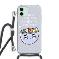I'm A Hopeless Ramen-Tic For You: iPhone 11 Transparant Hoesje met koord