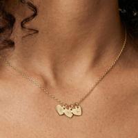 Initialen ketting - Hart - Goud - 3 st