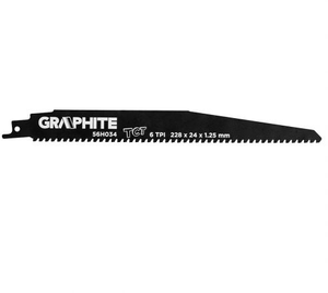 graphite reciprozaagblad 240x23x1.5 2tpi 2 stuks 56h030