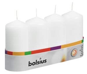 Bolsius Stompkaars 100/48 wit (4 st)