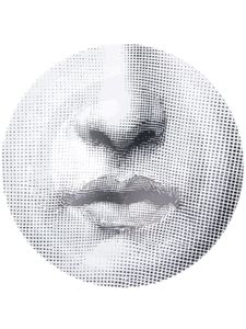 Fornasetti assiette Face à imprimé graphique - Blanc